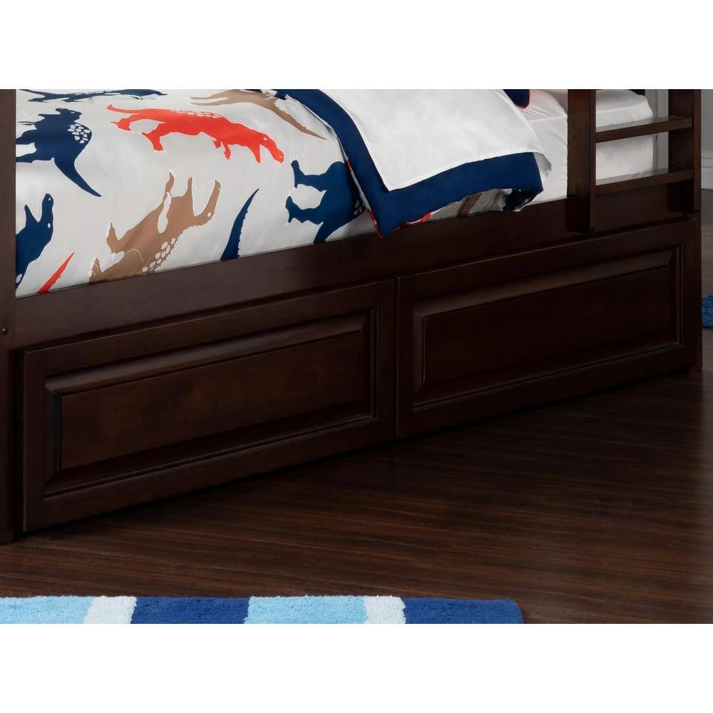 Raised Panel Walnut Drawer Twin-Full Bed by AFI 6 Raised Panel Walnut Drawer Twin-Full Bed by AFI - Image 4