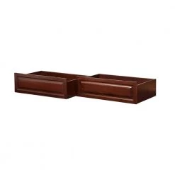 Raised Panel Walnut Drawer Twin-Full Bed by AFI
