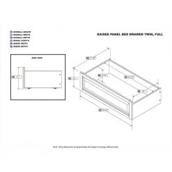Raised Panel Walnut Drawer Twin-Full Bed by AFI 8 Raised Panel Walnut Drawer Twin-Full Bed by AFI -Outlet AFI Store walnut afi furniture parts ae663034 c3 1000