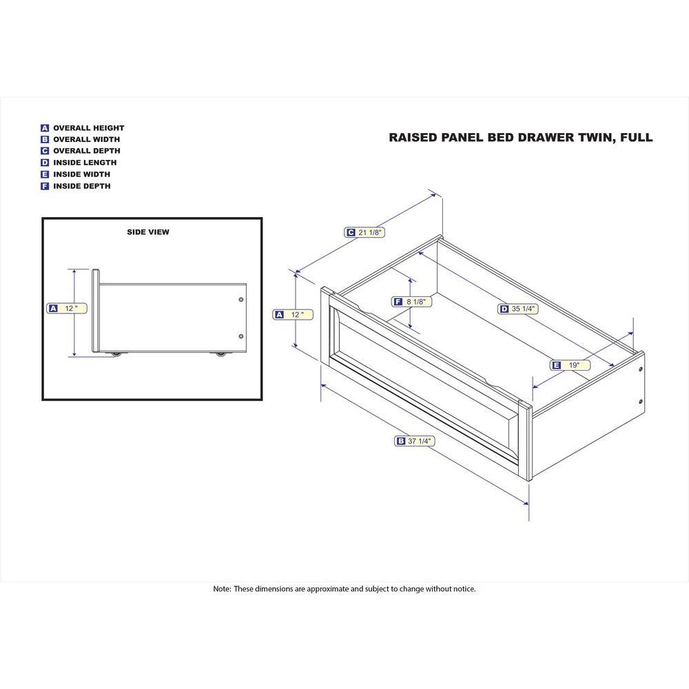 Raised Panel Walnut Drawer Twin-Full Bed by AFI 5 Raised Panel Walnut Drawer Twin-Full Bed by AFI - Image 3