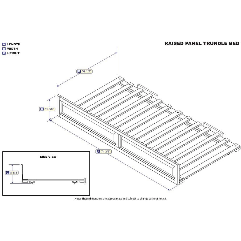 Raised Panel Walnut Twin Trundle by AFI 5 Raised Panel Walnut Twin Trundle by AFI - Image 3