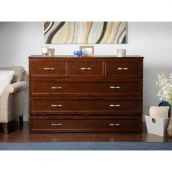 Deerfield Murphy Bed Chest Queen Walnut with Charging Station by AFI -Outlet AFI Store walnut afi murphy beds ac584144 fa 1000