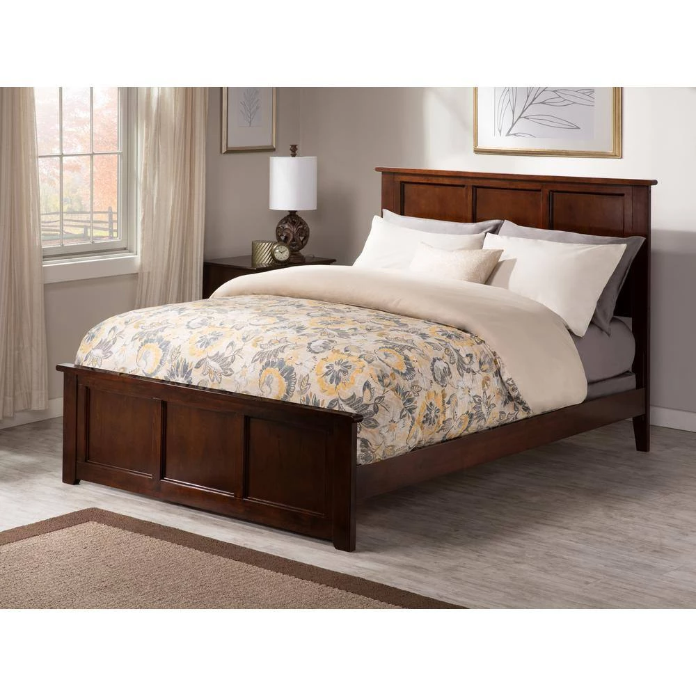 Madison Walnut Queen Traditional Bed with Matching Foot Board by AFI 4 Madison Walnut Queen Traditional Bed with Matching Foot Board by AFI - Image 2
