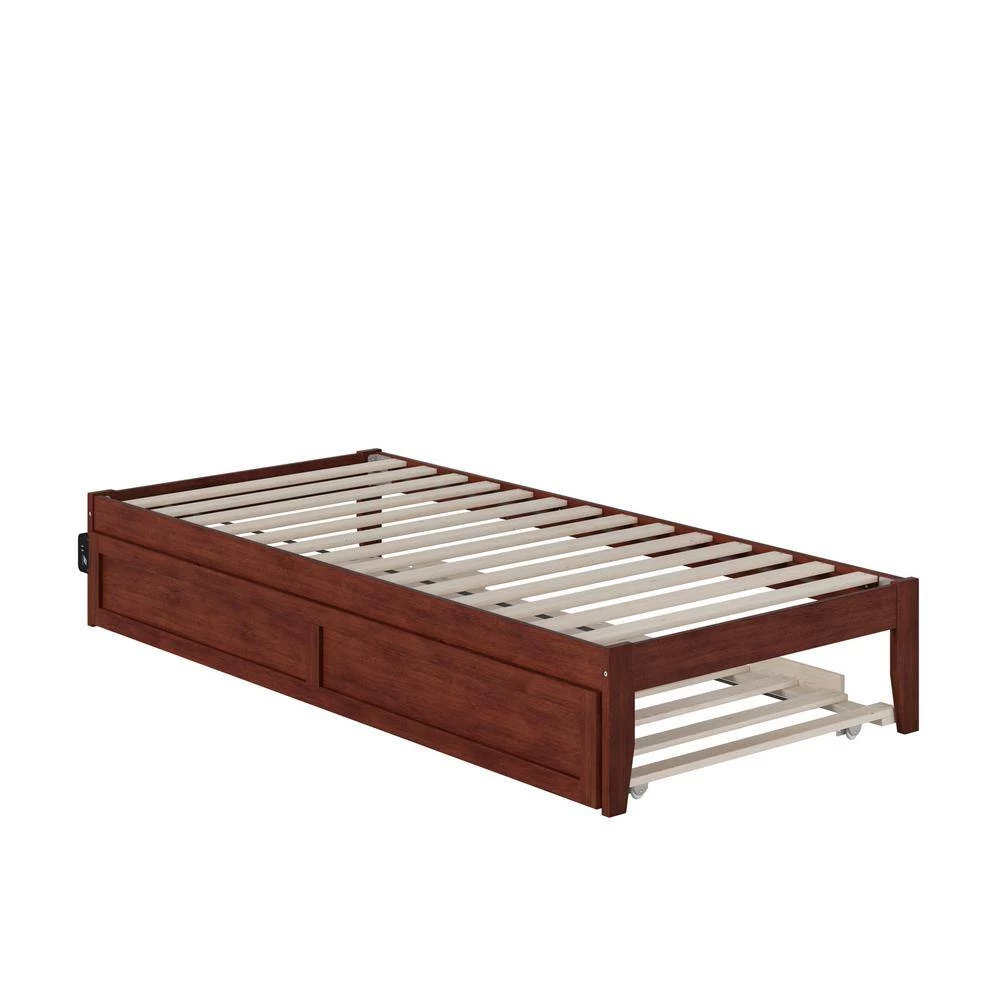 Colorado in Walnut Twin Extra Long Bed with USB Turbo Charger and Twin Extra Long Trundle by AFI 6 Colorado in Walnut Twin Extra Long Bed with USB Turbo Charger and Twin Extra Long Trundle by AFI - Image 4