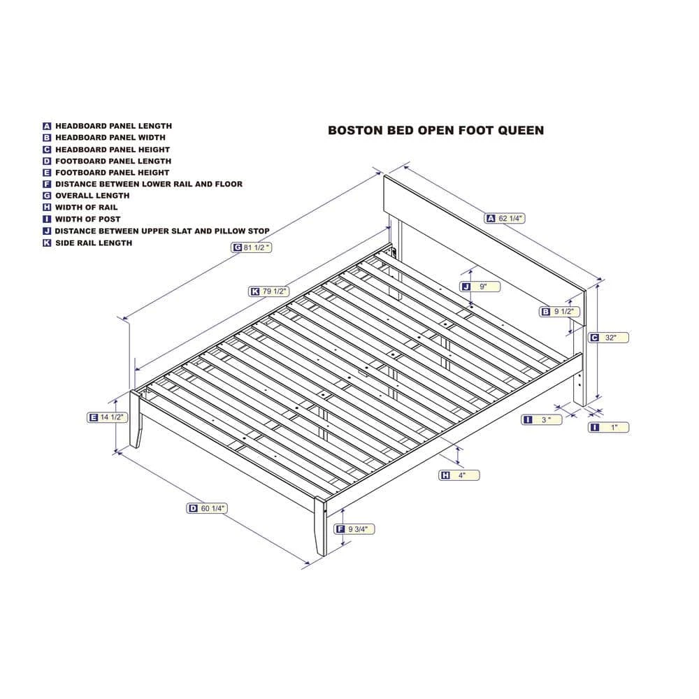 Boston Queen Bed in Walnut by AFI 5 Boston Queen Bed in Walnut by AFI - Image 3