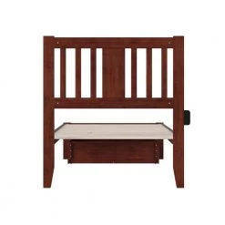 Tahoe Twin Extra Long Bed with Foot Drawer and USB Turbo Charger in Walnut by AFI -Outlet AFI Store walnut afi platform beds ag8912414 4f 1000