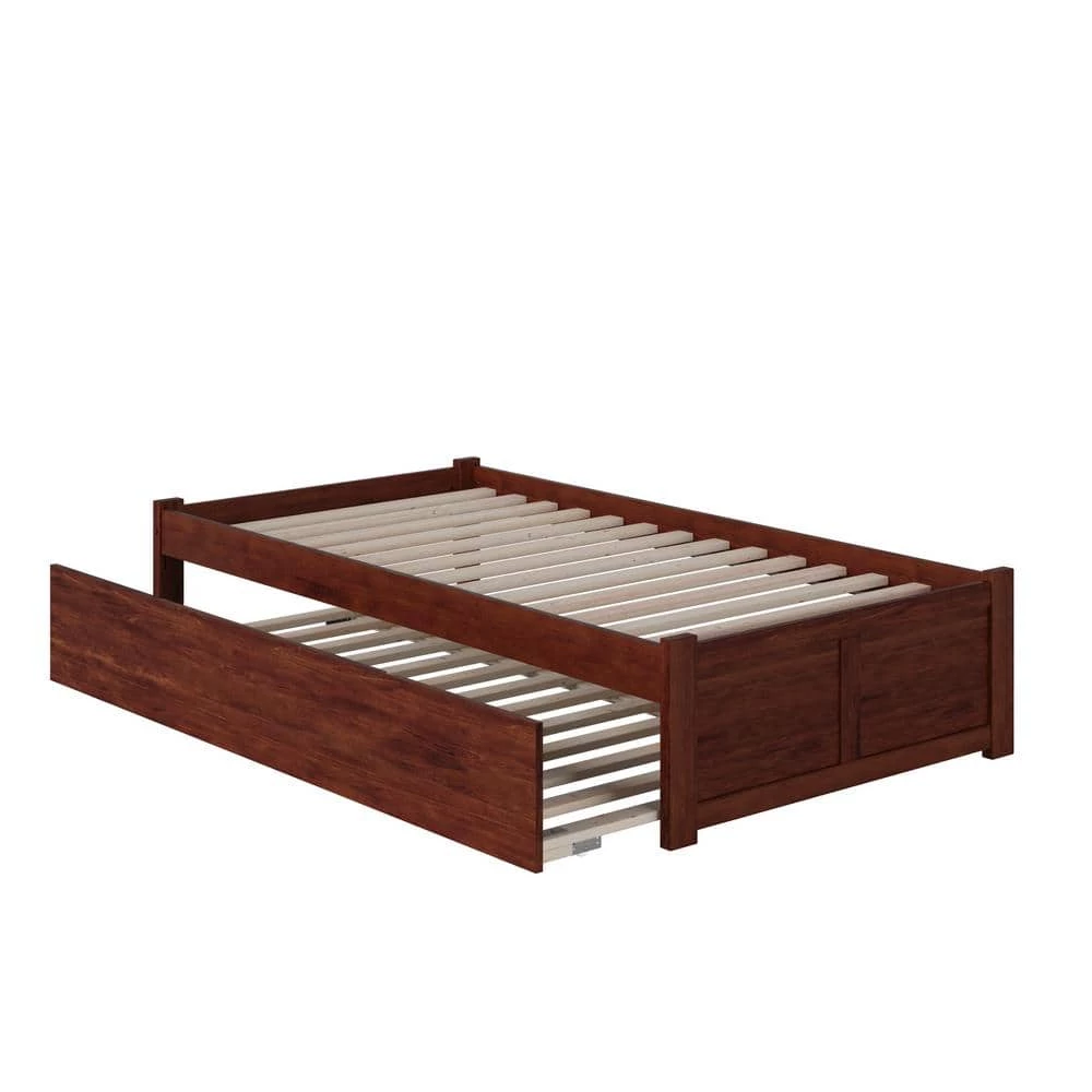 Concord Twin Extra Long Bed with Footboard and Twin Extra Long Trundle in Walnut by AFI 5 Concord Twin Extra Long Bed with Footboard and Twin Extra Long Trundle in Walnut by AFI - Image 3