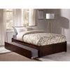 Concord Queen Bed with Footboard and Twin Extra Long Trundle in Walnut by AFI -Outlet AFI Store walnut afi platform beds ar8042044 64 1000
