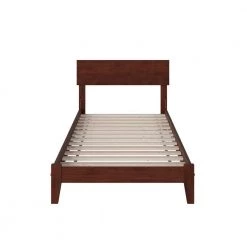 Orlando Walnut Twin XL Platform Bed with Open Foot Board by AFI -Outlet AFI Store walnut afi platform beds ar8111004 1f 1000