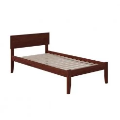 Orlando Walnut Twin XL Platform Bed with Open Foot Board by AFI