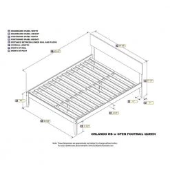 Orlando Walnut Queen Platform Bed with Open Foot Board by AFI 14 Orlando Walnut Queen Platform Bed with Open Foot Board by AFI -Outlet AFI Store walnut afi platform beds ar8141004 1f 1000