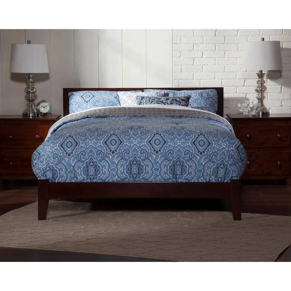 Orlando Walnut Queen Platform Bed with Open Foot Board by AFI 9 Orlando Walnut Queen Platform Bed with Open Foot Board by AFI - Image 7