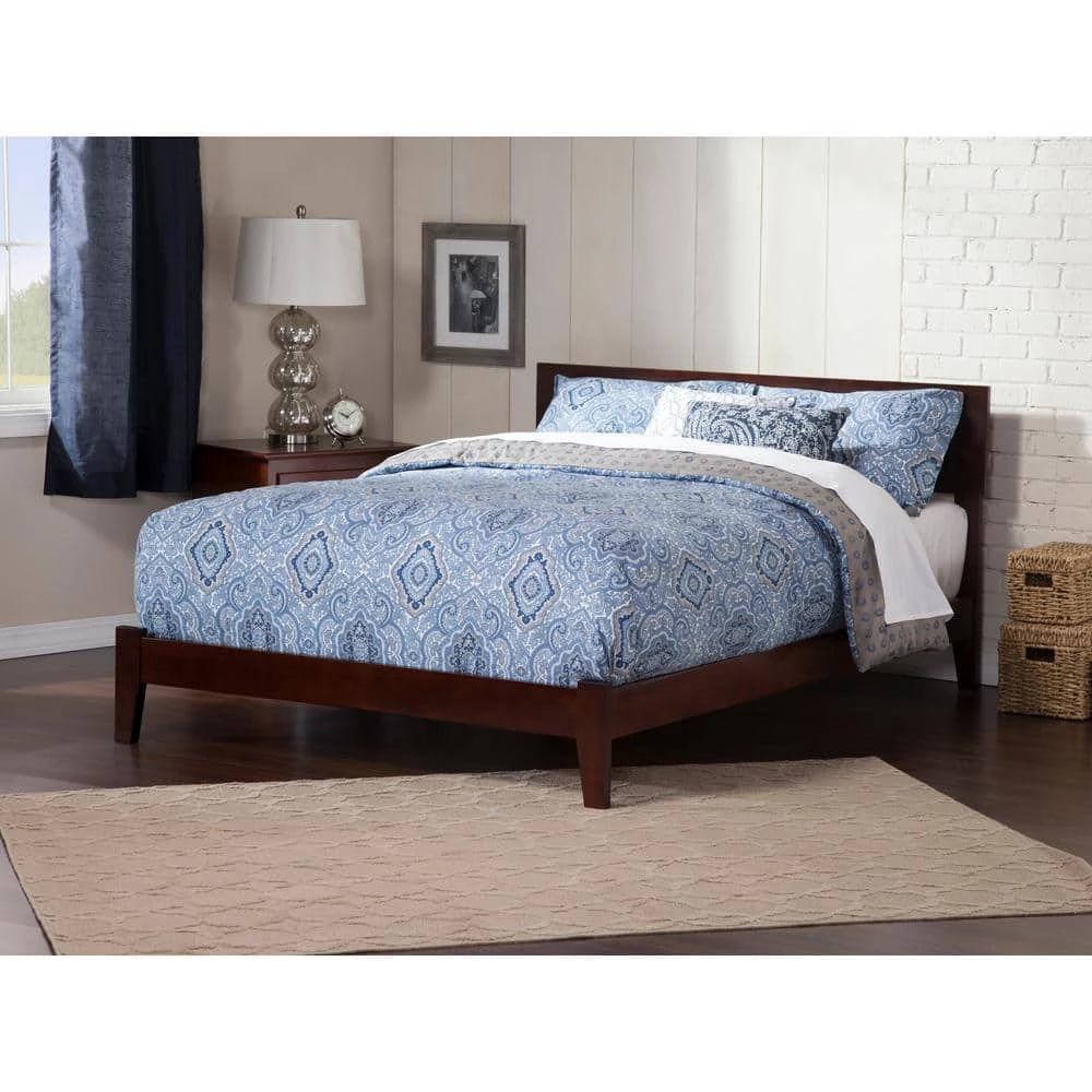 Orlando Walnut Queen Platform Bed with Open Foot Board by AFI 4 Orlando Walnut Queen Platform Bed with Open Foot Board by AFI - Image 2
