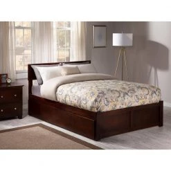 Orlando Walnut Queen Bed with Footboard and Twin Extra Long Trundle by AFI 19 Orlando Walnut Queen Bed with Footboard and Twin Extra Long Trundle by AFI -Outlet AFI Store walnut afi platform beds ar8142044 31 1000