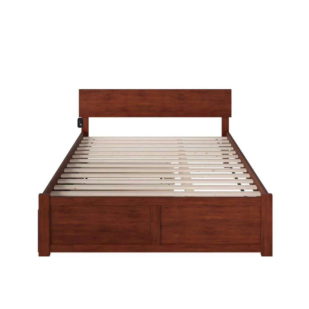 Orlando Walnut Queen Bed with Footboard and Twin Extra Long Trundle by AFI 10 Orlando Walnut Queen Bed with Footboard and Twin Extra Long Trundle by AFI - Image 8