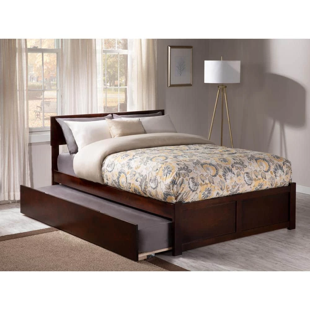 Orlando Walnut Queen Bed with Footboard and Twin Extra Long Trundle by AFI 3 Orlando Walnut Queen Bed with Footboard and Twin Extra Long Trundle by AFI