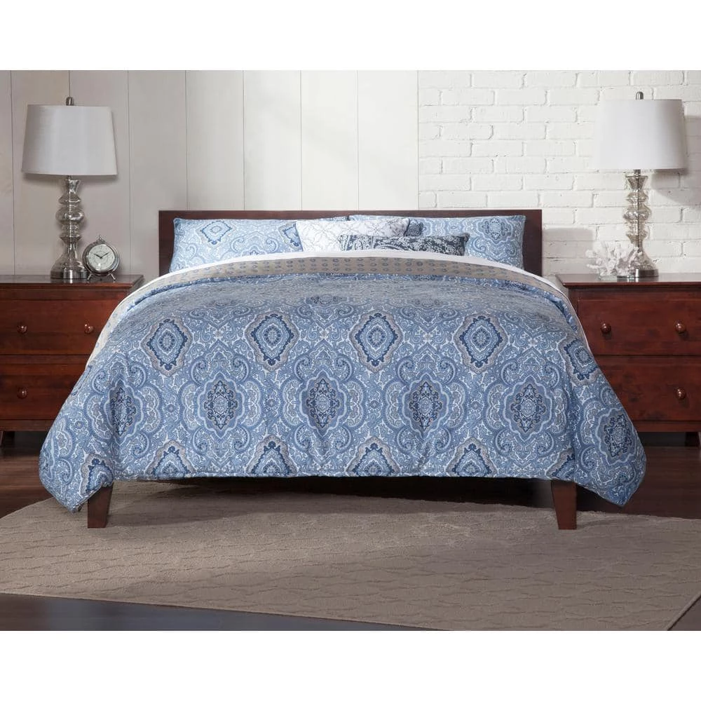 Orlando Walnut King Platform Bed with Open Foot Board by AFI 7 Orlando Walnut King Platform Bed with Open Foot Board by AFI - Image 5