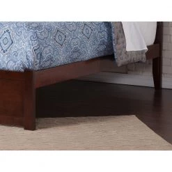 Orlando Walnut King Platform Bed with Flat Panel Foot Board and 2 Urban Bed Drawers by AFI -Outlet AFI Store walnut afi platform beds ar8152114 c3 1000