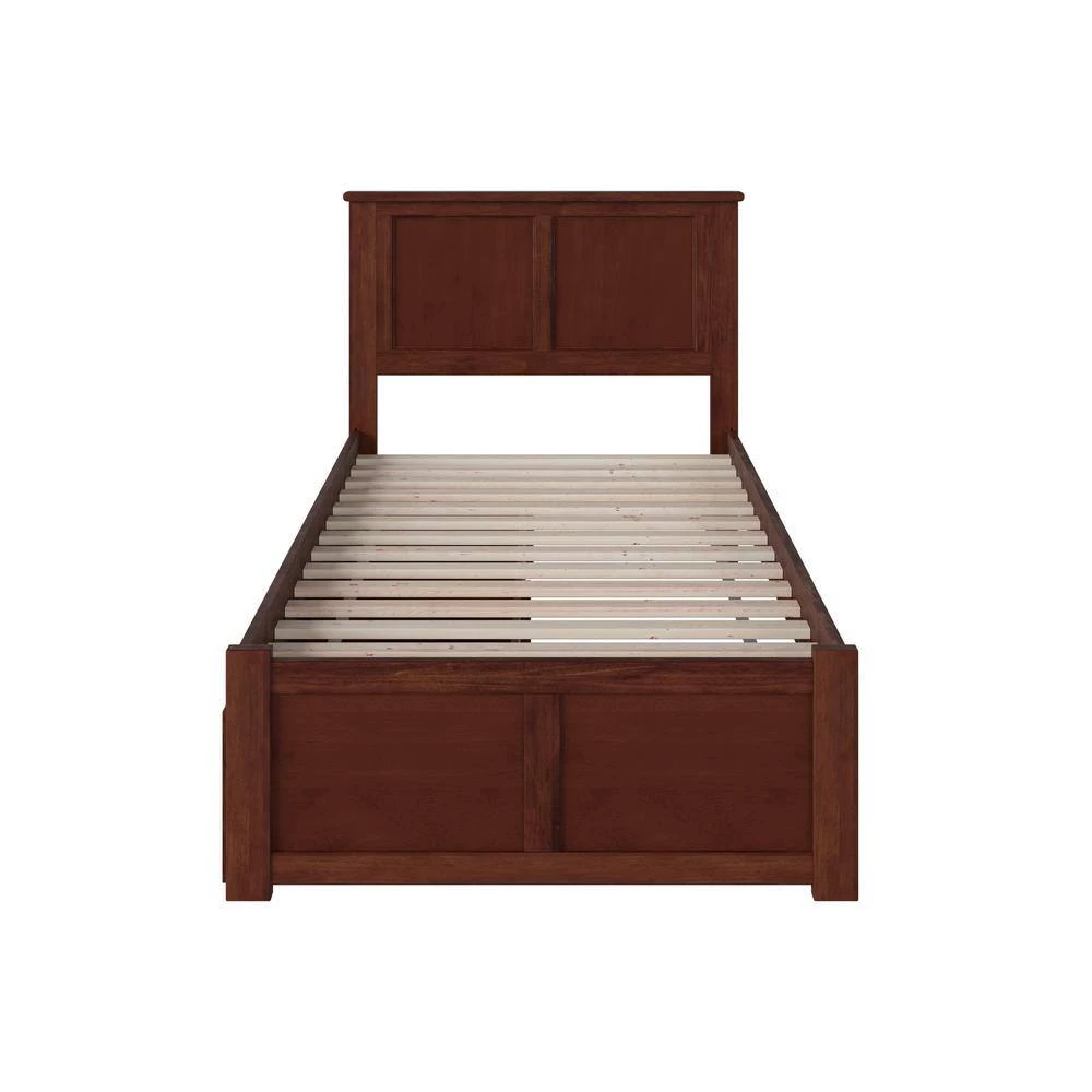 Madison Walnut Twin XL Platform Bed with Flat Panel Foot Board and 2 Urban Bed Drawers by AFI 7 Madison Walnut Twin XL Platform Bed with Flat Panel Foot Board and 2 Urban Bed Drawers by AFI - Image 5