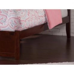 Madison Twin Platform Bed with Flat Panel Foot Board and 2-Urban Bed Drawers in Walnut by AFI -Outlet AFI Store walnut afi platform beds ar8622114 44 1000