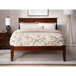 Madison Full Platform Bed with Open Foot Board in Walnut by AFI -Outlet AFI Store walnut afi platform beds ar8631004 31 1000