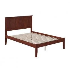 Madison Full Platform Bed with Open Foot Board in Walnut by AFI