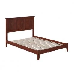 Madison Full Platform Bed with Open Foot Board in Walnut by AFI -Outlet AFI Store walnut afi platform beds ar8631004 76 1000