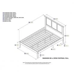 Madison Full Platform Bed with Open Foot Board in Walnut by AFI -Outlet AFI Store walnut afi platform beds ar8631004 c3 1000