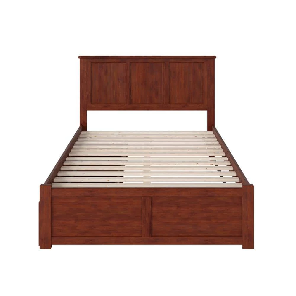Madison Full Platform Bed with Flat Panel Foot Board and 2-Urban Bed Drawers in Walnut by AFI 12 Madison Full Platform Bed with Flat Panel Foot Board and 2-Urban Bed Drawers in Walnut by AFI - Image 10