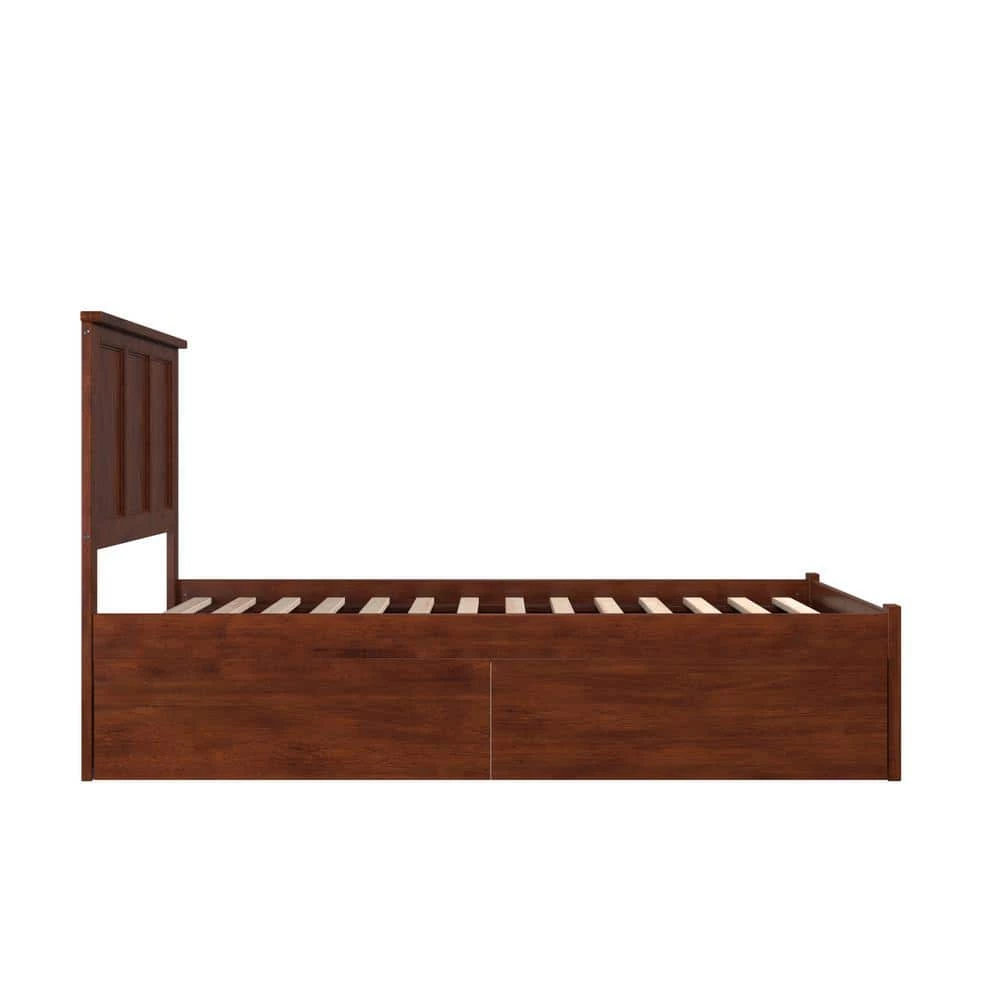 Madison Full Platform Bed with Flat Panel Foot Board and 2-Urban Bed Drawers in Walnut by AFI 11 Madison Full Platform Bed with Flat Panel Foot Board and 2-Urban Bed Drawers in Walnut by AFI - Image 9