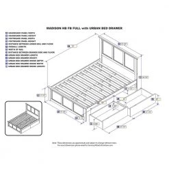 Madison Walnut Full Platform Bed with Matching Foot Board and 2 Urban Bed Drawers by AFI -Outlet AFI Store walnut afi platform beds ar8636114 4f 1000