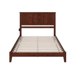 Madison Walnut Queen Platform Bed with Open Foot Board by AFI -Outlet AFI Store walnut afi platform beds ar8641004 1f 1000