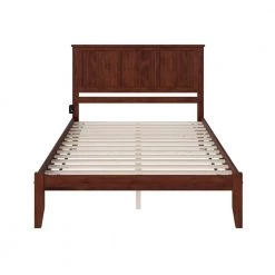 Madison Walnut Queen Platform Bed with Open Foot Board by AFI -Outlet AFI Store walnut afi platform beds ar8641004 4f 1000