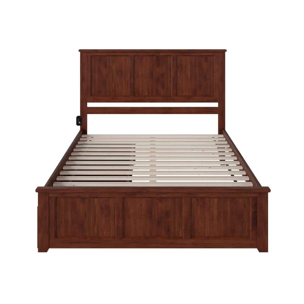 Madison Walnut Queen Platform Bed with Matching Foot Board with 2-Urban Bed Drawers by AFI 9 Madison Walnut Queen Platform Bed with Matching Foot Board with 2-Urban Bed Drawers by AFI - Image 7