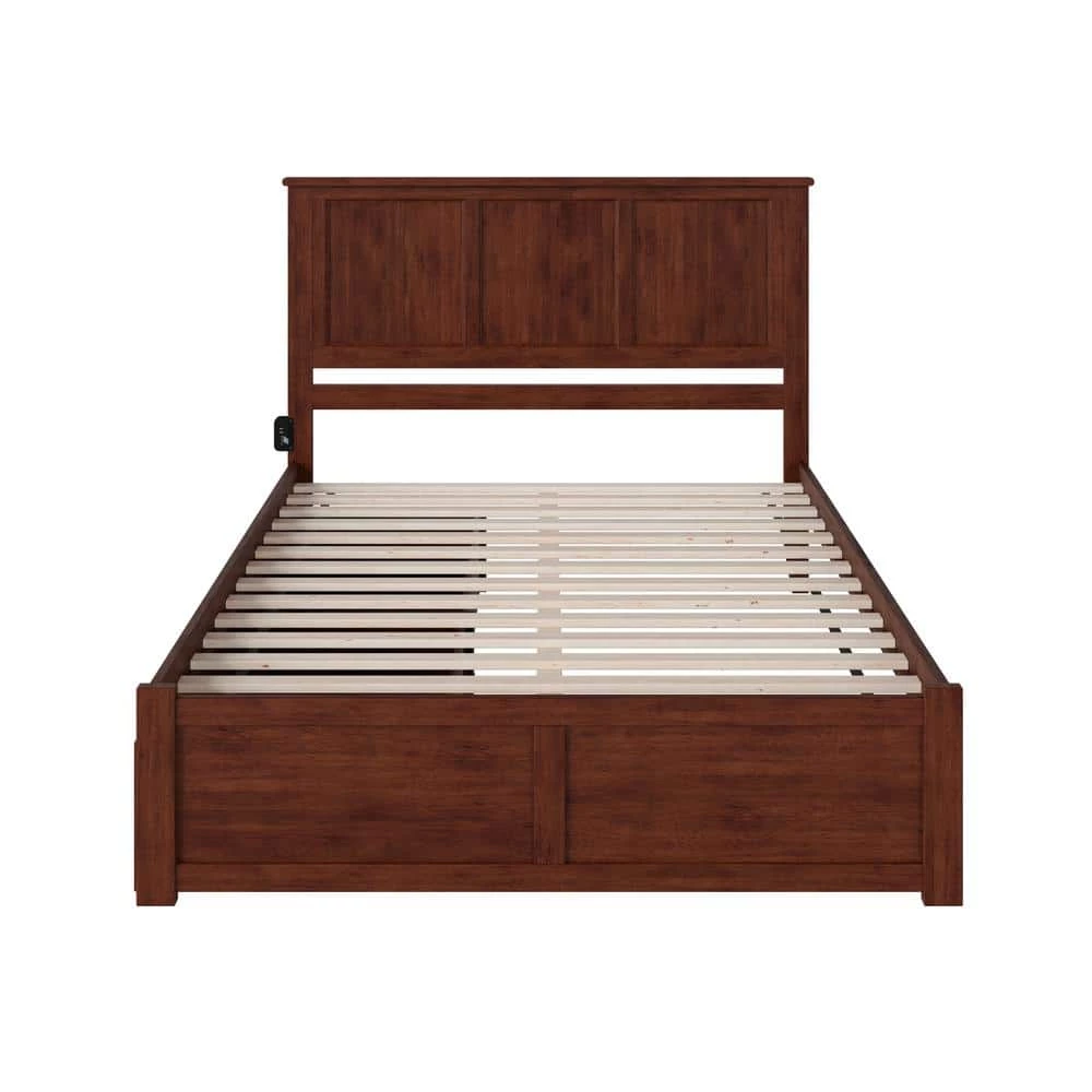 Madison Walnut King Platform Bed with Flat Panel Foot Board and 2-Urban Bed Drawers by AFI 7 Madison Walnut King Platform Bed with Flat Panel Foot Board and 2-Urban Bed Drawers by AFI - Image 5