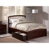 Richmond Walnut Full Platform Bed with Matching Foot Board with 2-Urban Bed Drawers by AFI -Outlet AFI Store walnut afi platform beds ar8836114 64 1000