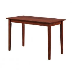 48 in. Rectangular Walnut Writing Desk with Solid Wood Material by AFI