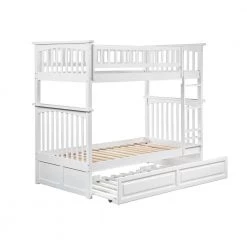 Columbia Bunk Bed Twin over Twin with Twin Sized Raised Panel Trundle Bed in White by AFI 14 Columbia Bunk Bed Twin over Twin with Twin Sized Raised Panel Trundle Bed in White by AFI -Outlet AFI Store white afi bunk beds ab55132 4f 1000