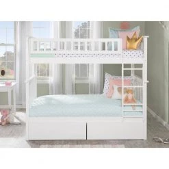 Columbia Bunk Bed Twin over Twin with 2 Urban Bed Drawers in White by AFI -Outlet AFI Store white afi bunk beds ab55142 c3 1000