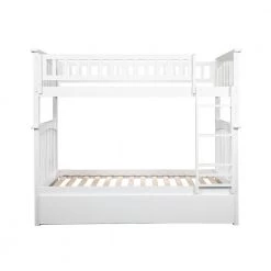 Columbia Bunk Bed Twin over Twin with Twin Size Urban Trundle Bed in White by AFI -Outlet AFI Store white afi bunk beds ab55152 1f 1000