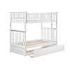 Columbia Bunk Bed Twin over Twin with Twin Size Urban Trundle Bed in White by AFI -Outlet AFI Store white afi bunk beds ab55152 64 1000