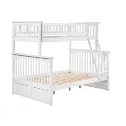 Columbia Bunk Bed Twin over Full in White by AFI