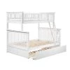 Columbia Bunk Bed Twin over Full with Twin Size Urban Trundle Bed in White by AFI -Outlet AFI Store white afi bunk beds ab55252 64 1000