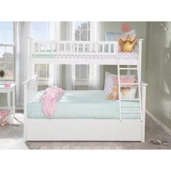 Columbia Bunk Bed Twin over Full with Twin Size Urban Trundle Bed in White by AFI -Outlet AFI Store white afi bunk beds ab55252 c3 1000