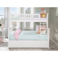 Columbia Bunk Bed Twin over Full with Full Size Urban Trundle Bed in White by AFI -Outlet AFI Store white afi bunk beds ab55272 c3 1000