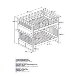 Columbia Bunk Bed Full over Full in White by AFI -Outlet AFI Store white afi bunk beds ab55502 1f 1000