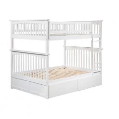 Columbia White Full over Full Bunk Bed with 2 Urban Bed Drawers by AFI 15 Columbia White Full over Full Bunk Bed with 2 Urban Bed Drawers by AFI -Outlet AFI Store white afi bunk beds ab55542 1f 1000