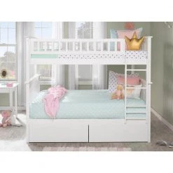 Columbia White Full over Full Bunk Bed with 2 Urban Bed Drawers by AFI 14 Columbia White Full over Full Bunk Bed with 2 Urban Bed Drawers by AFI -Outlet AFI Store white afi bunk beds ab55542 4f 1000