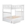 Columbia White Full over Full Bunk Bed with 2 Urban Bed Drawers by AFI -Outlet AFI Store white afi bunk beds ab55542 64 1000