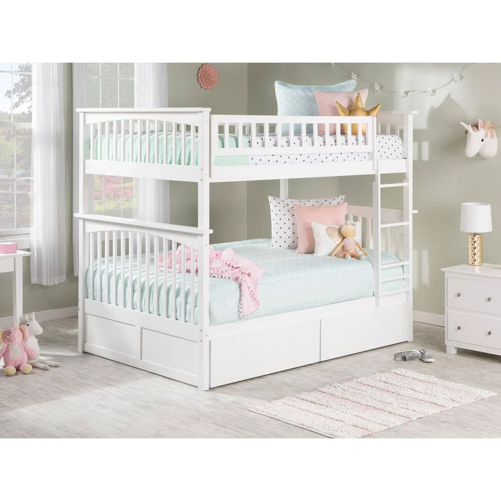 Columbia White Full over Full Bunk Bed with 2 Urban Bed Drawers by AFI 6 Columbia White Full over Full Bunk Bed with 2 Urban Bed Drawers by AFI - Image 4